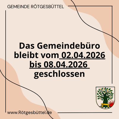 Schließung Gemeindebüro
