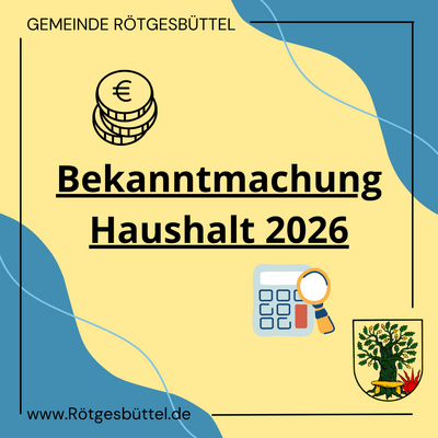 Bekanntmachung Haushalt 2026