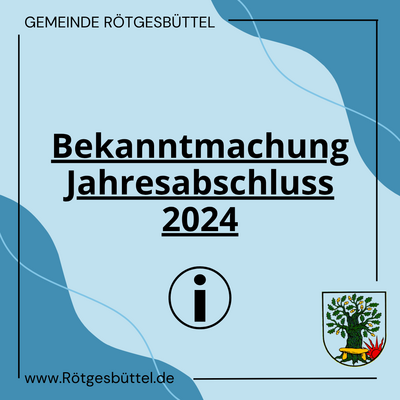 Bekanntmachung Jahresabschluss 2024