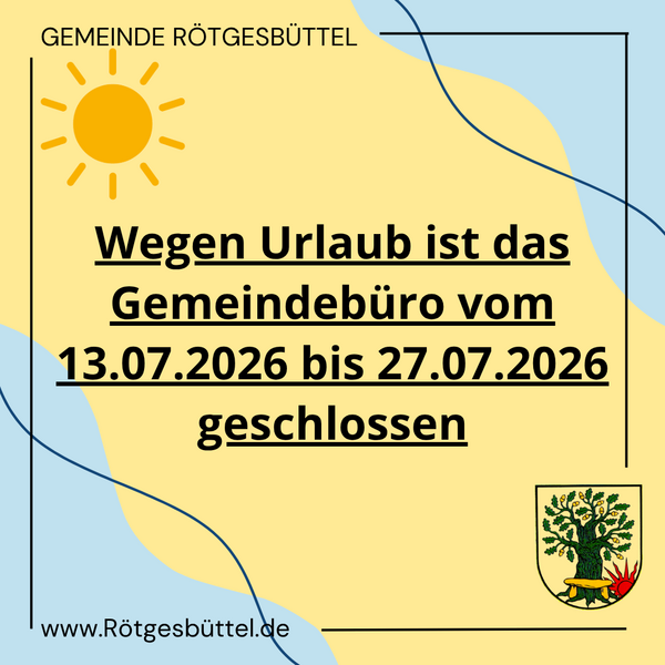 Bild vergr&ouml;&szlig;ern: Gemeindebüro geschlossen 07.2026