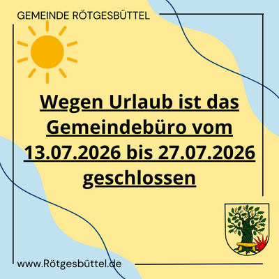 Gemeindebüro geschlossen 07.2026